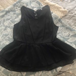 Black peplum
